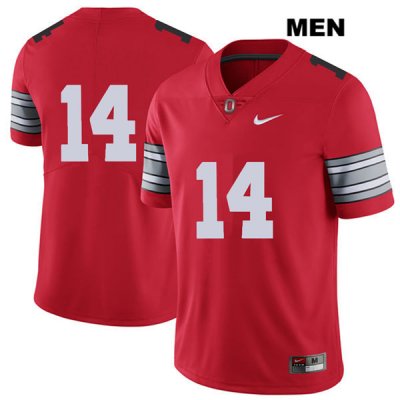 Men's NCAA Ohio State Buckeyes Isaiah Pryor #14 College Stitched 2018 Spring Game No Name Authentic Nike Red Football Jersey UR20D53VA